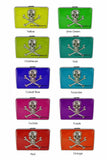 Antique Gold Skull and Crossbones IPhone or Galaxy Case Inlaid in Metallic Silver with Splash Available in Other Color Options